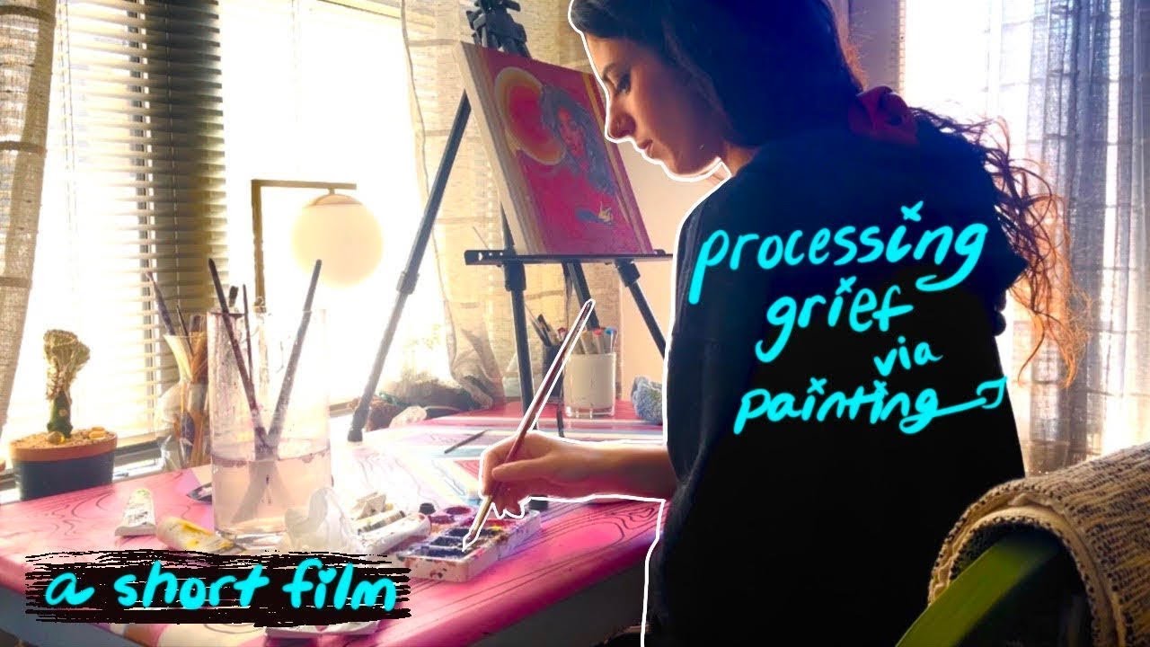 Processing grief with painting *Art therapy for depression & anxiety