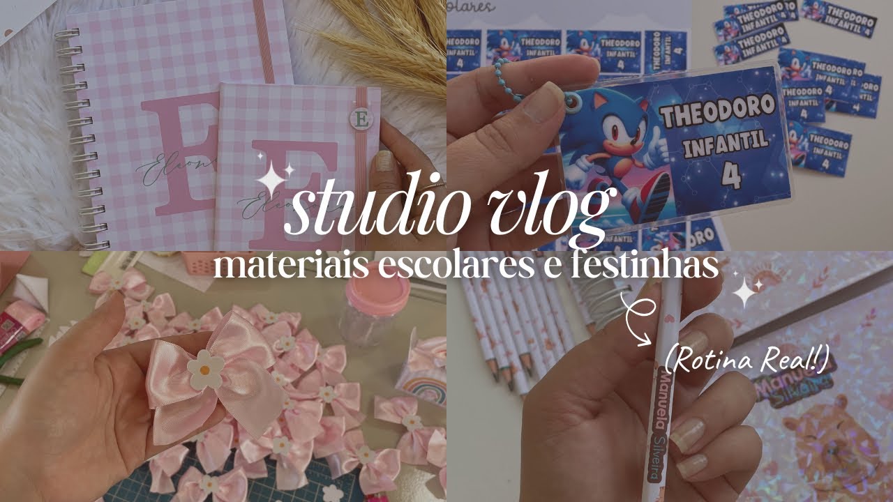 Studio Vlog #41 | 🌷produzindo materiais escolares ✨