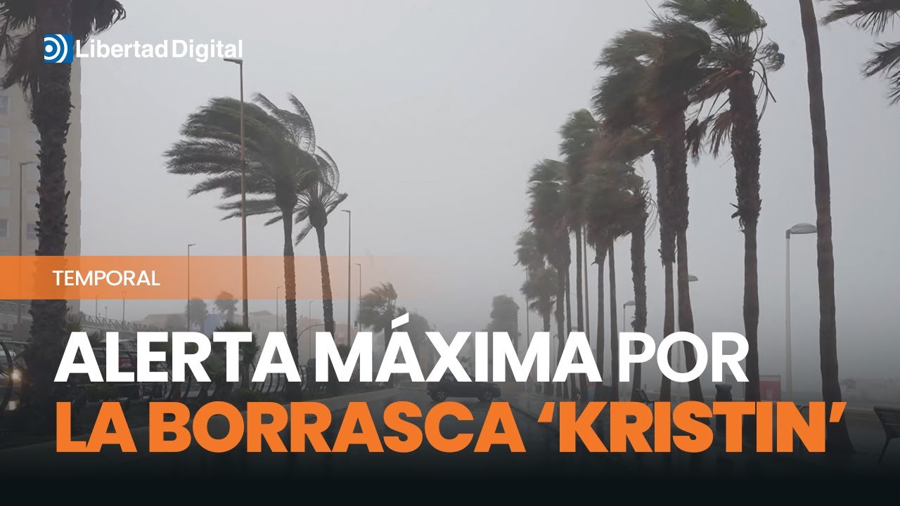 La borrasca Kristin azota Almería con rachas de viento de 130 km/h