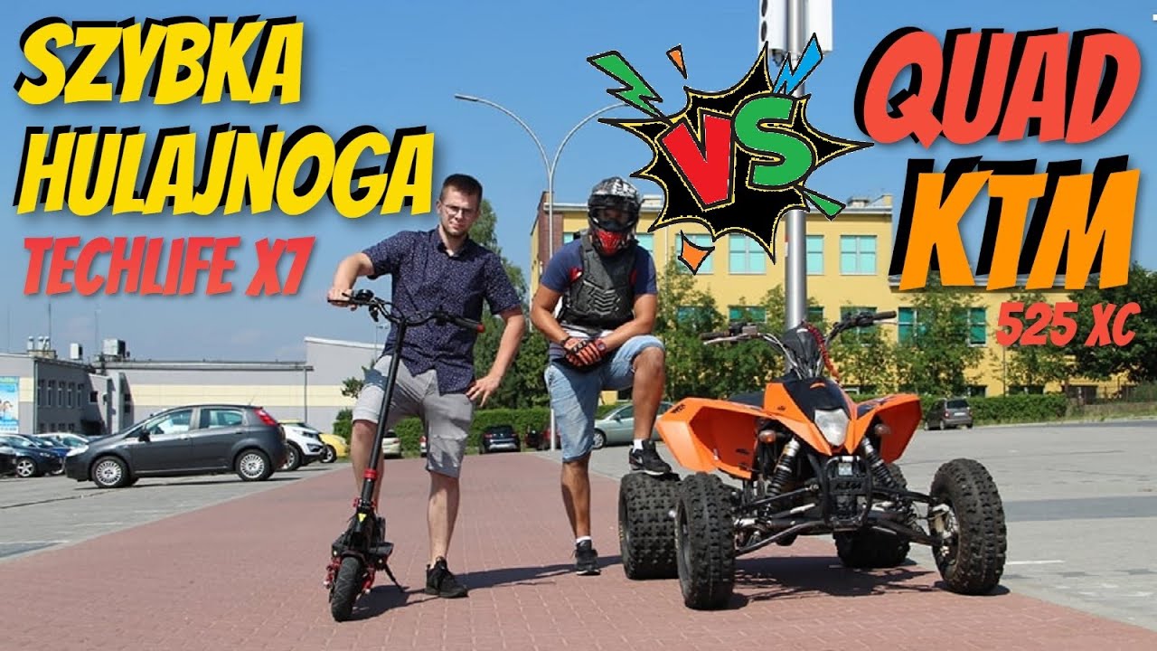 To był wyścig ! Quad vs hulajnoga / KTM 525 XC vs Techlife X7