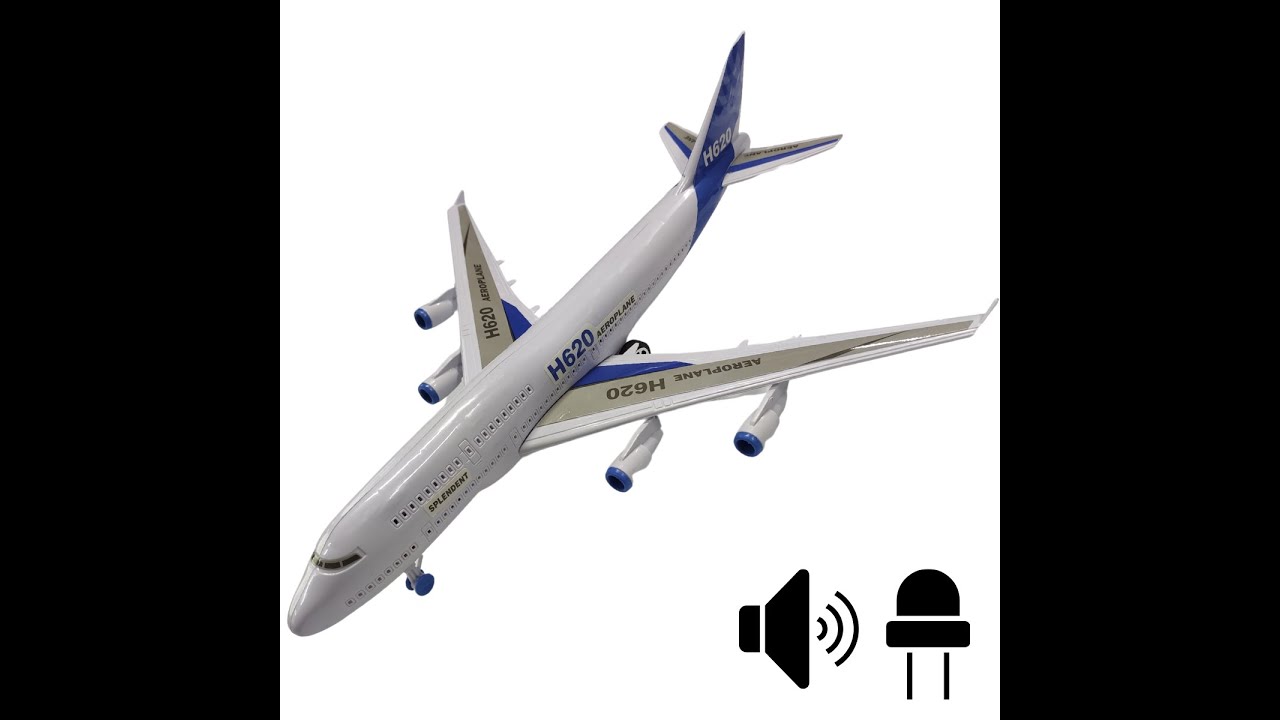 Avi&atilde;o Brinquedo miniatura pl&aacute;stico simples H620 led e som