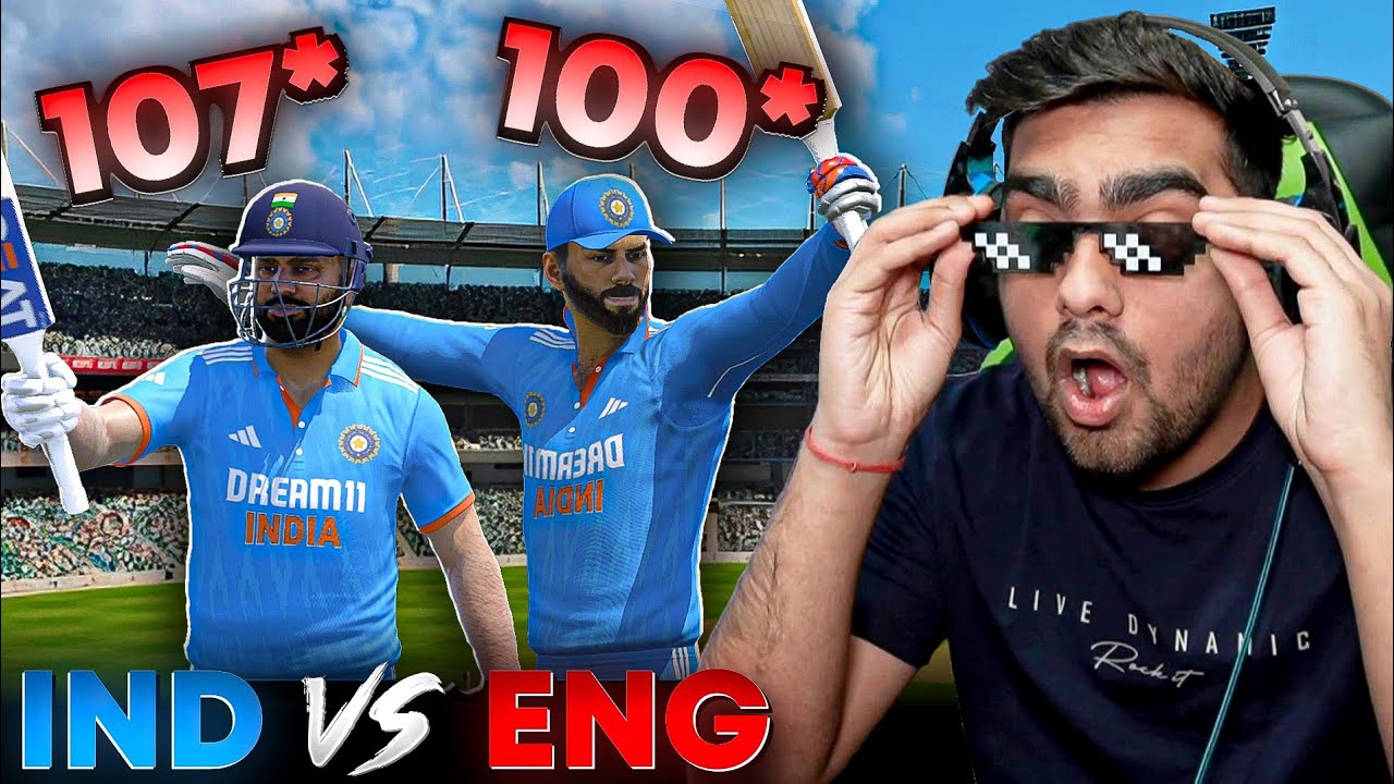 Rohit 107* & Kohli 100* India Vs England ODI-1 Cricket 24
