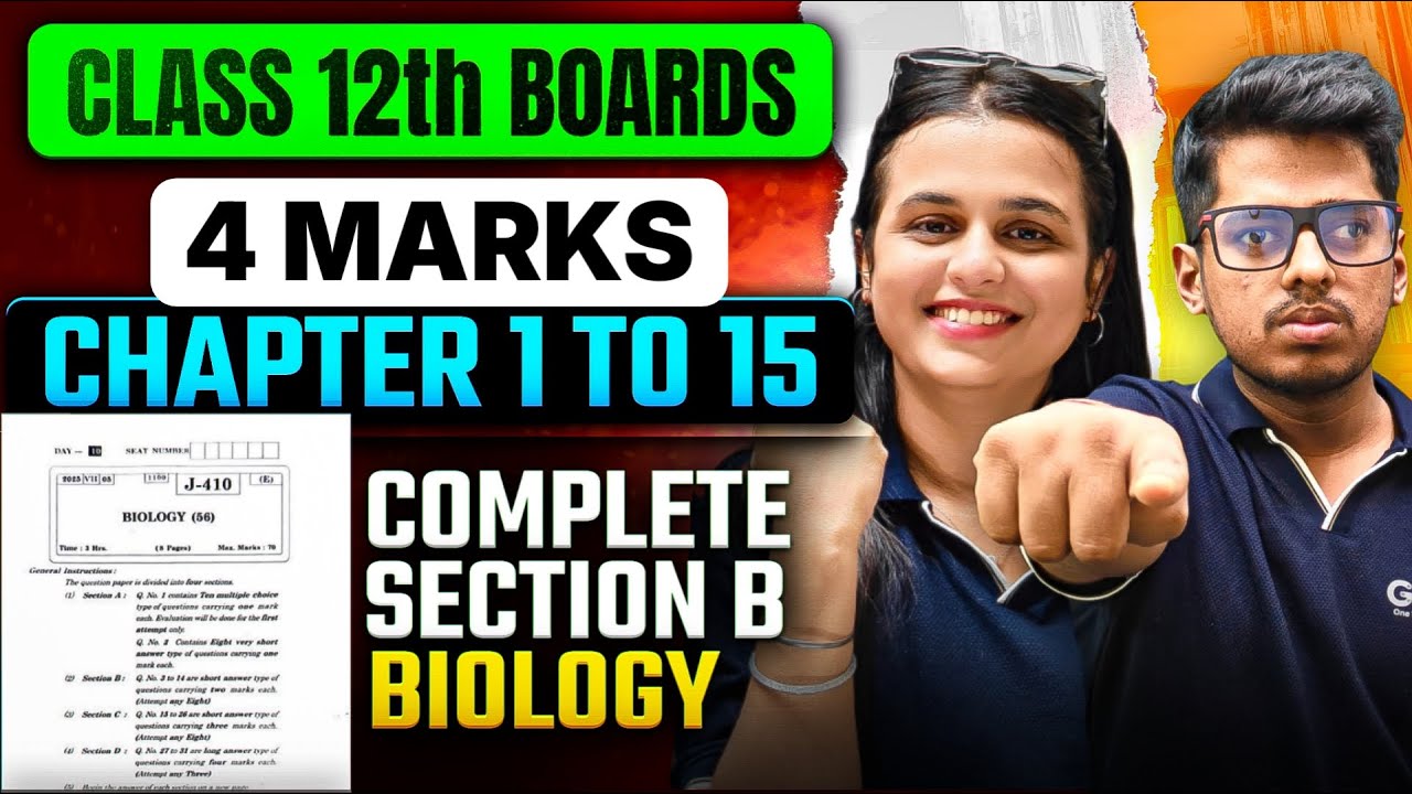 Complete Biology 4 Marks Questions Class 12 Maharashtra Board Biology HSC 2026 Marathon का महायुद्ध