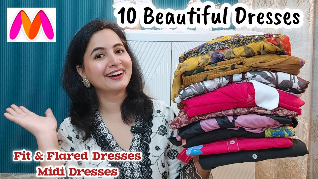 10 Beautiful Fit & Flared Dresses, Maxi Dress, Midi Dresses From Myntra | Myntra Dresses Haul 💕 | 