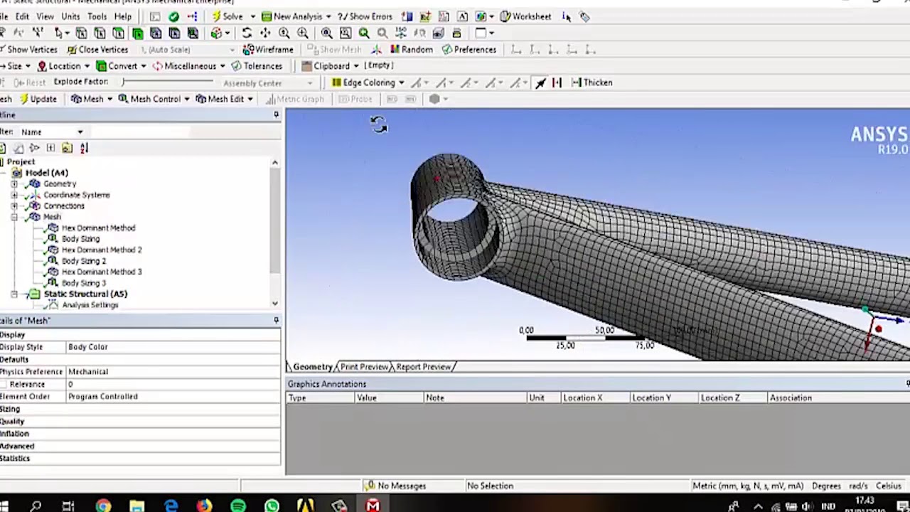 Ansys Analysis of Bicycle Frame