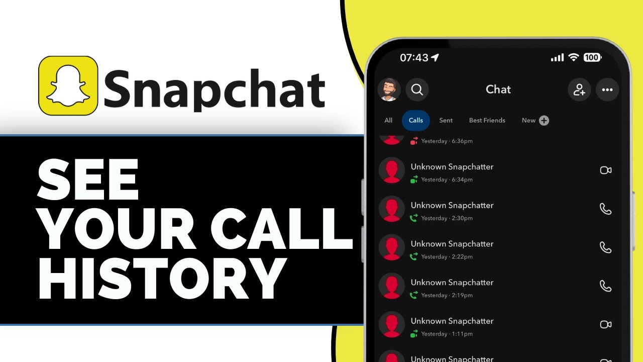 Как посмотреть историю звонков в Snapchat (2026)