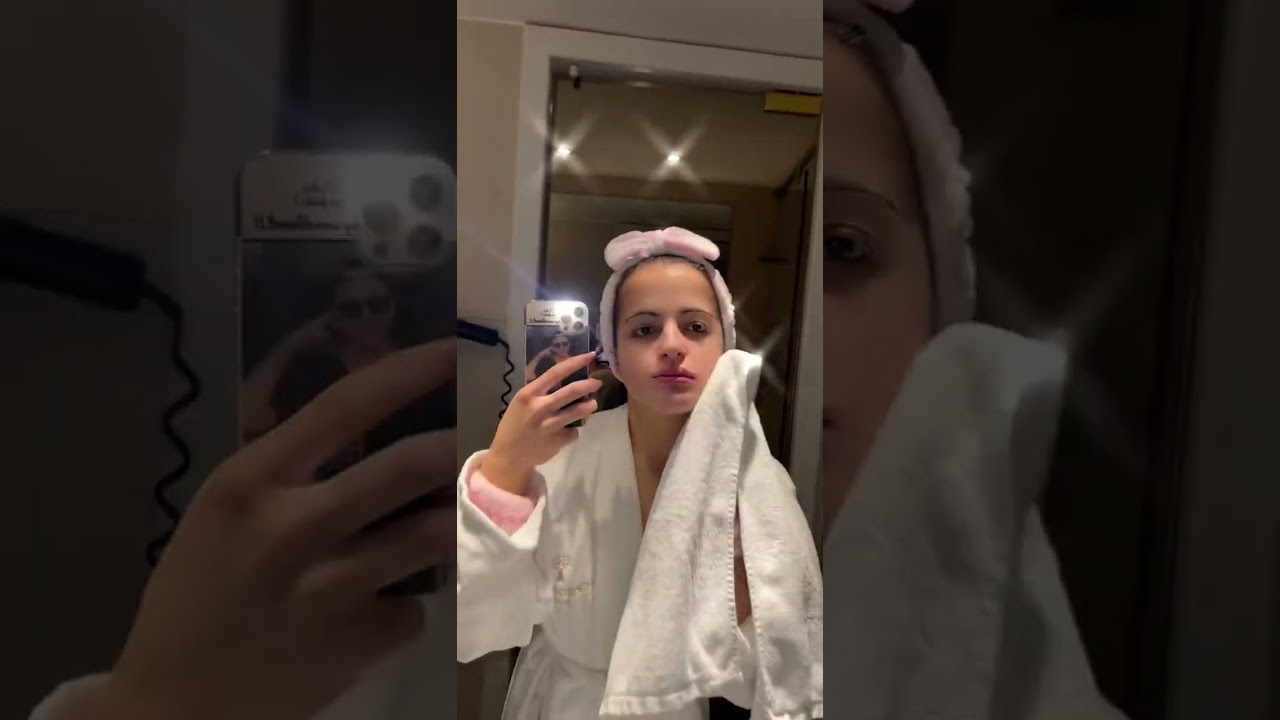 Self-Care Routine: Getting Ready in a Hotel Bathroom#SelfCare #HotelRoutine #Skincare