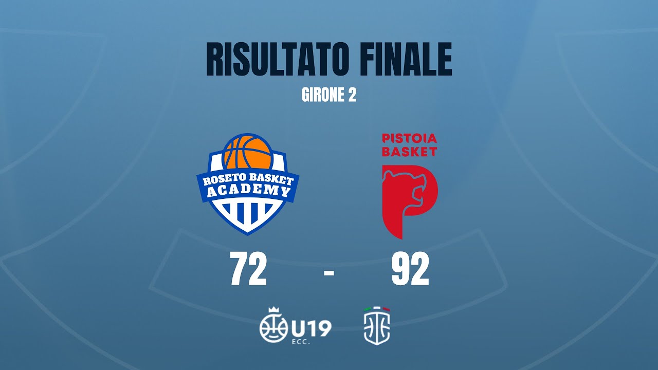 Highlights Roseto Academy - Pistoia Basket U19 Eccellenza 