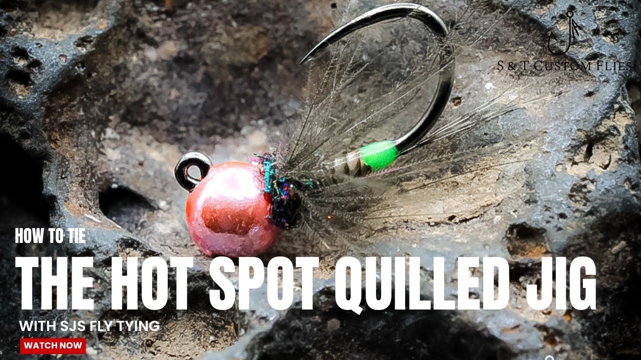 Tying the Hot Spot Quilled Jig FlyTutorial, Great fun to tie, better to fish. 