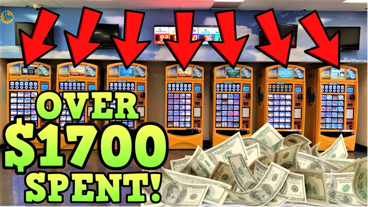 BUYING ALL THE LOTTERY TICKETS IN 7 LOTTERY VENDING MACHINES 😆💰💰💰
