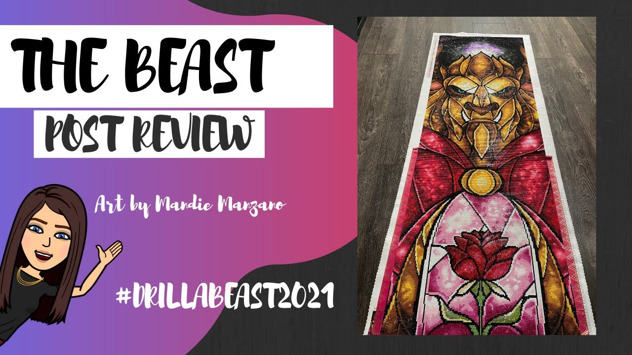 “The Beast” from Diamond Art Club Post Review 😍🌹