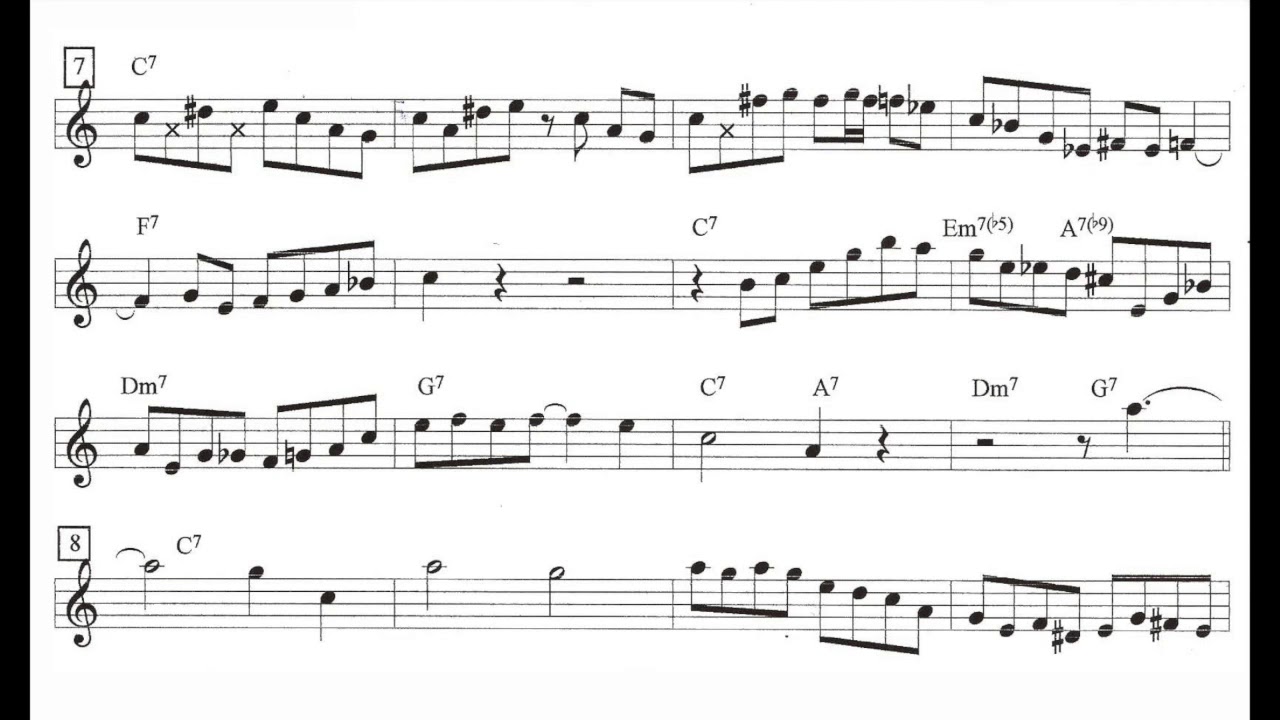 Scott Hamilton plays :Blues Wales (Solo Transcription)