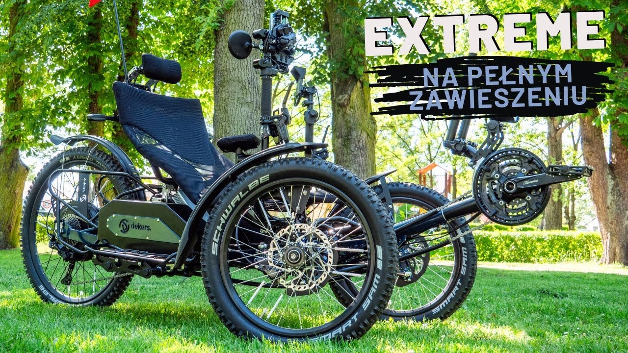 Niebieski Extreme - prezentacja tr&oacute;jkołowego roweru elektrycznego Dekers