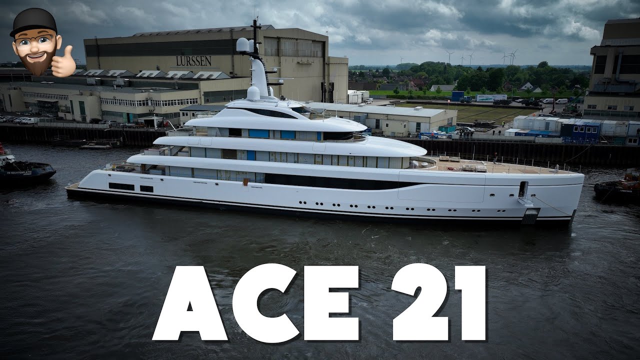 Yacht Project ACE 21 Launch - Lürssen’s Newest Yacht Leaves the Dock!