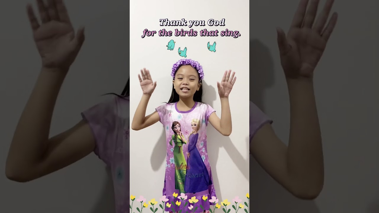 Thank you God Nursery Rhyme | Thank you God for the world so sweet
