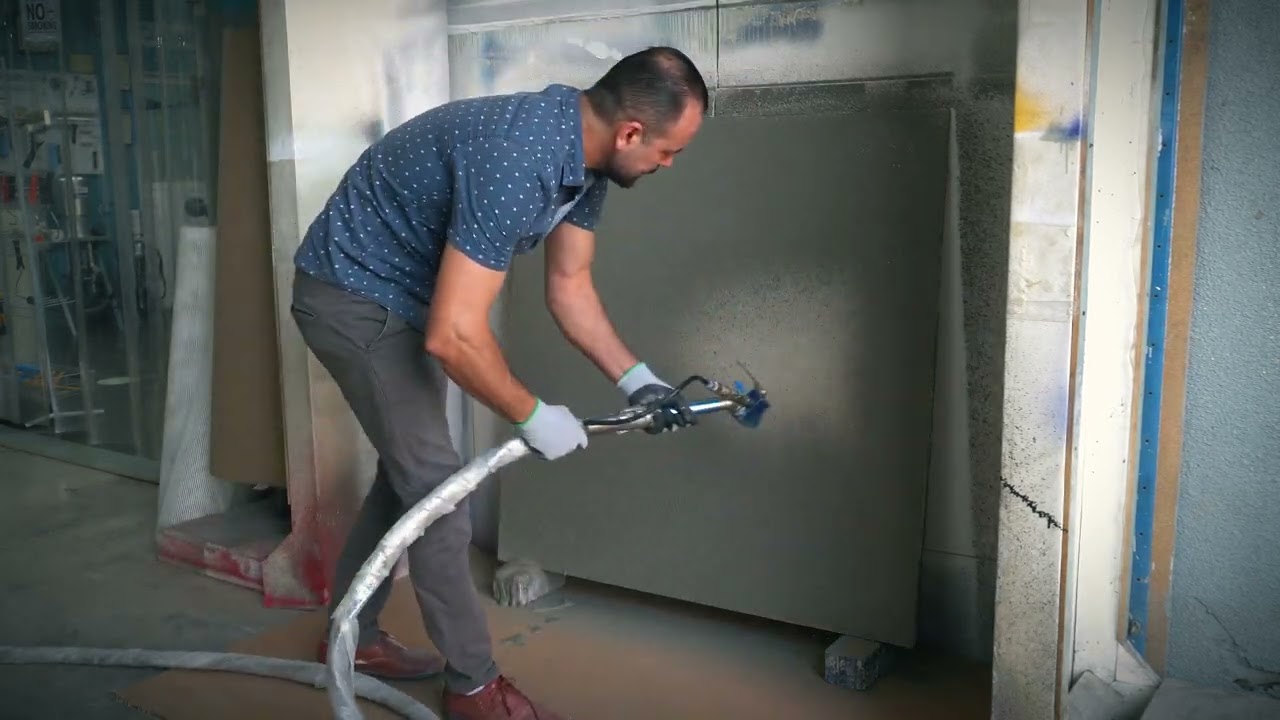 SP120 spraying Render Mortar (Caparol) CT 186M.