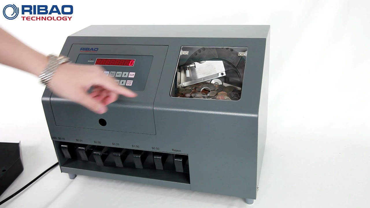 Ribao Coin Sorter CS-600B basic operation demonstration
