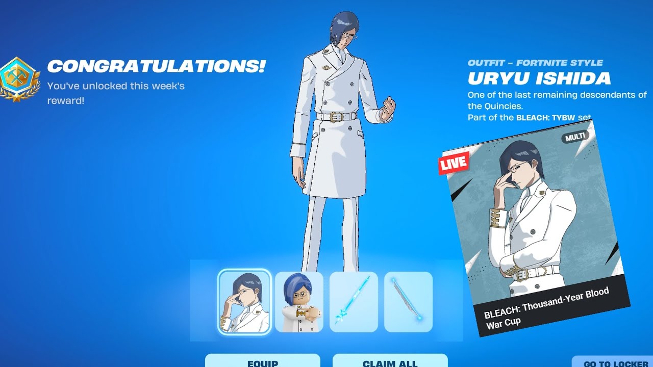 🏆Winning the Bleach Uryu Ishida Skin EARLY on 80 PING? 🏆