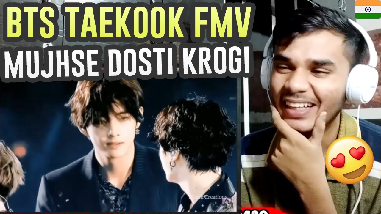 BTS TAEKOOK HINDI FMV \ The Medley | Taekook | Mujhse Dosti Karoge \ Indian Reaction