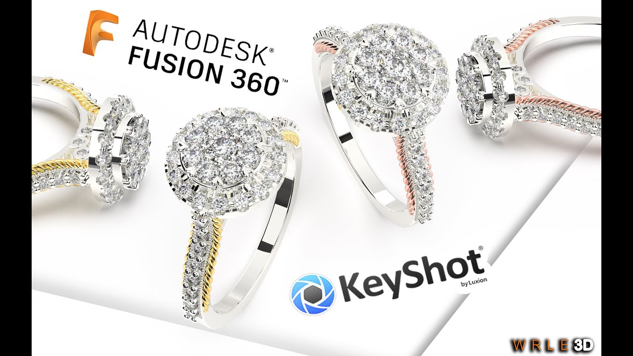 3D jewelry design (Ring 126) In Fusion 360+Keyshot