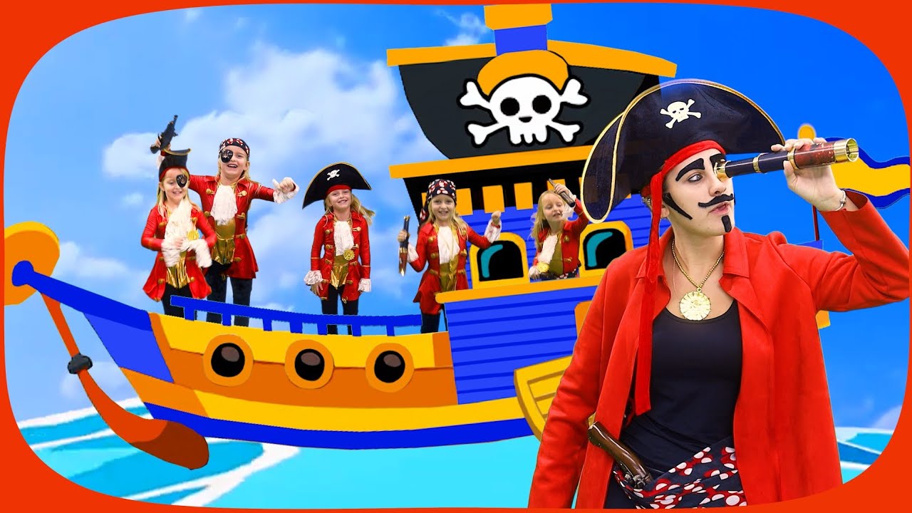 CINCO PIRATINHAS PULAVAM NO NAVIO 🏴&zwj;☠️🏴&zwj;☠️🏴&zwj;☠️ M&uacute;sica da Mileninha | Par&oacute;dia do Cinco Macaquinhos