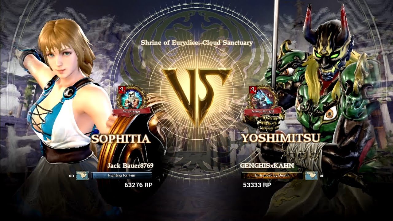 Sophitia vs. Yoshimitsu (GENGHISxKAHN) SoulCalibur VI - Ranked Match