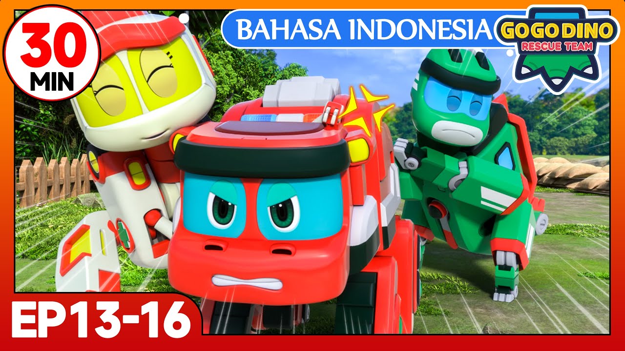 GOGODINO Rescue Team | Kompilasi 30 Menit | EP13-16 | Kartun Dinosaurus | Animasi Anak | Baru
