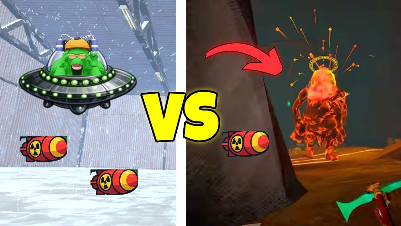 Can a SPACE UFO Kill The LAVA BOSS MONSTER In animal company?