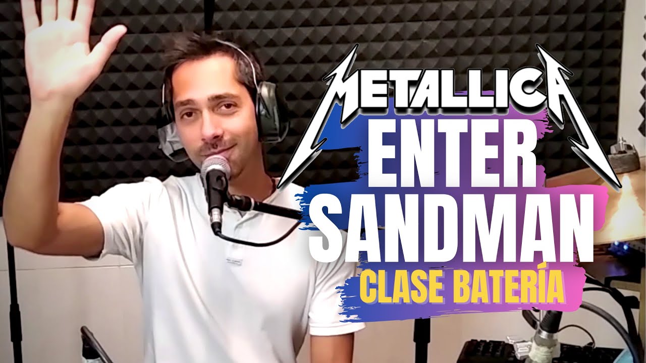 Como Tocar Enter Sandman en Batería Fácil en 5 minutos Clases de Batería Metallica