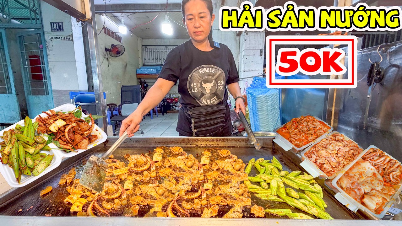 Thơm Giòn Hải Sản Nướng 50K Khói Lửa Xèo Xèo Đơn Giản Không Cầu Kì Nhưng Nhìn Là Thèm Ăn Là Dính
