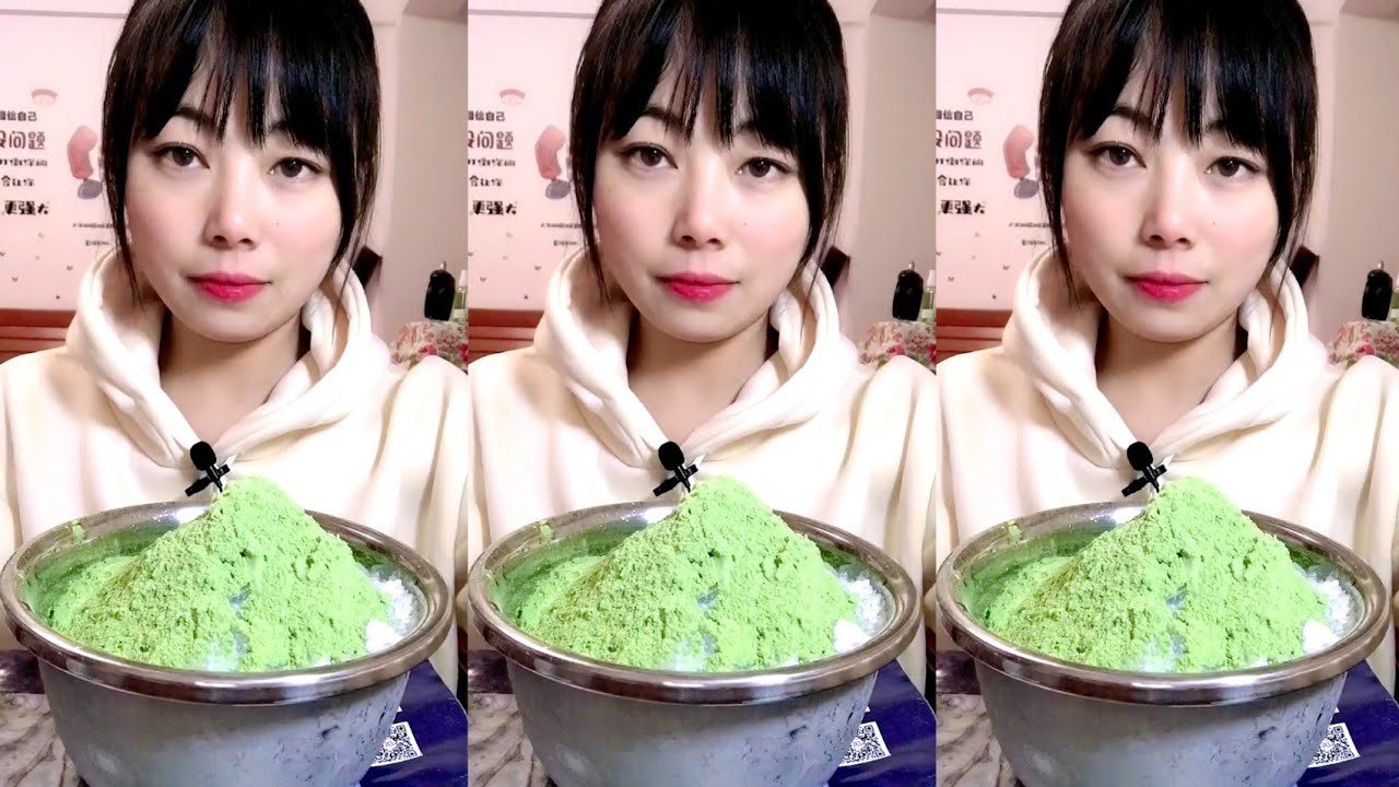 ASMR SHAVED MATCHA ICE EATING | ICE EATING