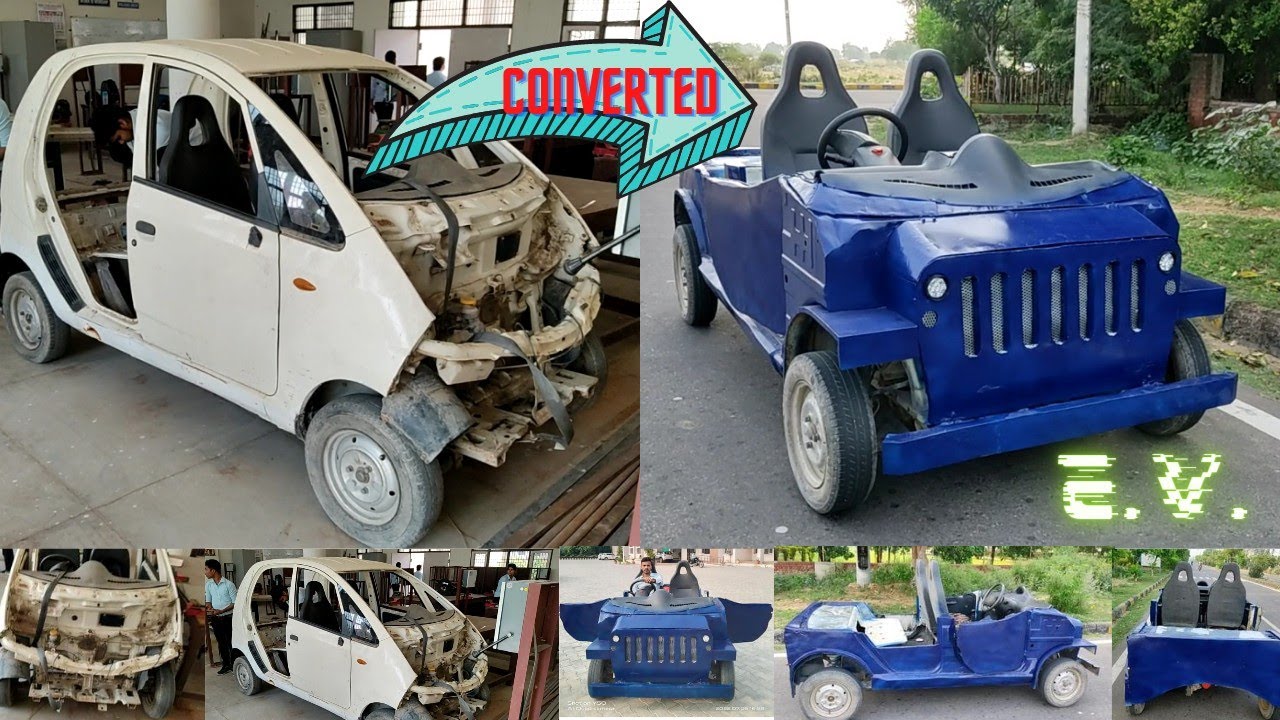 Nano convert in electric car, Nano electric, nano e.v. Project
