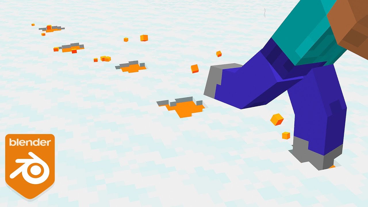 Add dynamic Footsteps to Your Minecraft Animations with Geometry Nodes