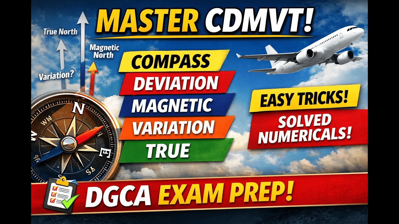 CDMVT Made Easy | Complete DGCA Navigation Concept + Solved Numericals ✈️