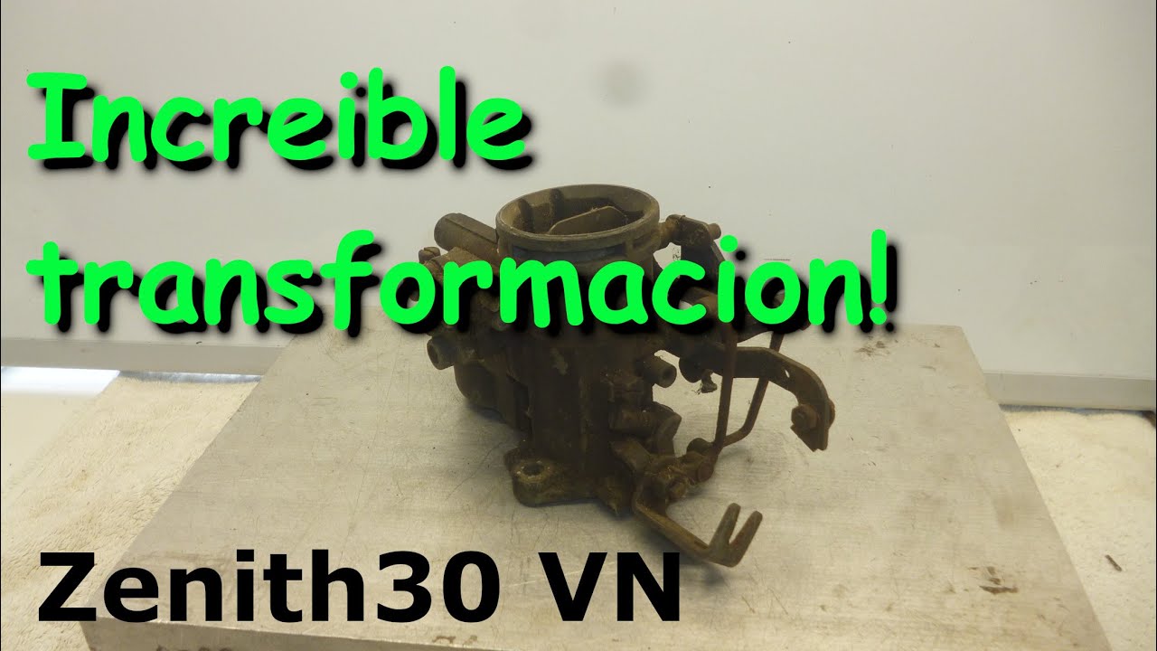 Impresionante cambio! Restauracion completa de un carburador Zenith VN cubierto de grasa.