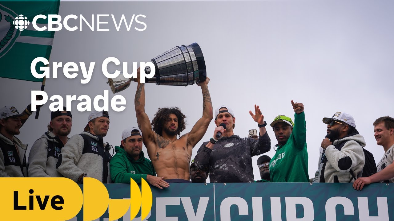 LIVE | ​Rider Nation celebrates Grey Cup victory with parade down Green Mile