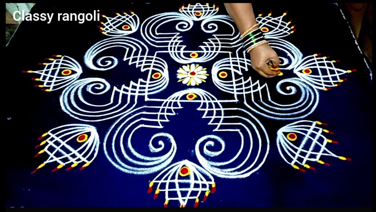 Ashwayuja masam special muggulu / Diwali muggulu / Deepam muggulu @classyrangoli