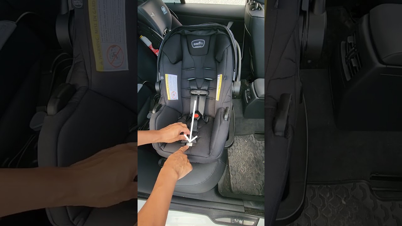 Как ослабить и затянуть ремень безопасности автомобиля | Evenflo #evenflo #harness #infant #seatb...