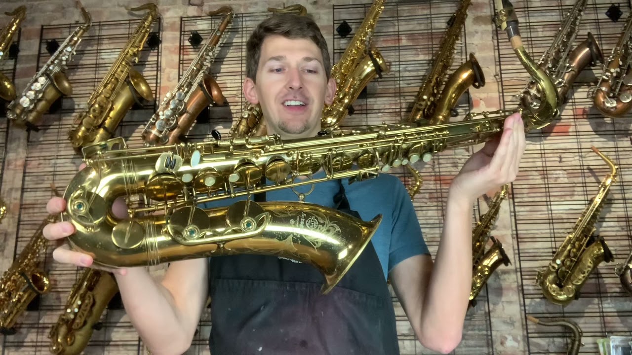 John Leadbetter play testing Selmer Mark VII Tenor Sax in our New York City Sax Shop!