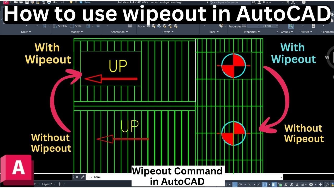 Как использовать функцию «Выделение» в AutoCAD 2025 | AutoCAD WipeoutFrame | Wipeout AutoCAD
