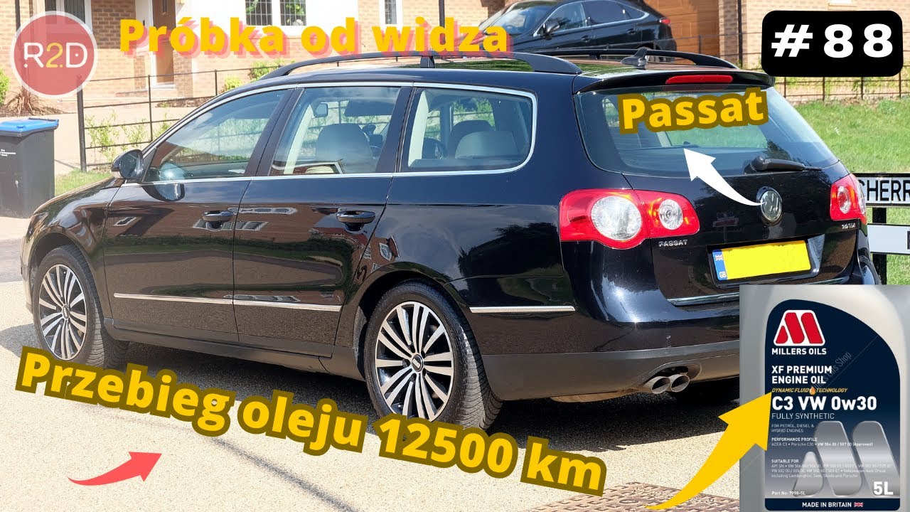 Co ile wymieniać olej w Volkswagen Passat? 12500 km? - Millers 0W30 #vw  #88