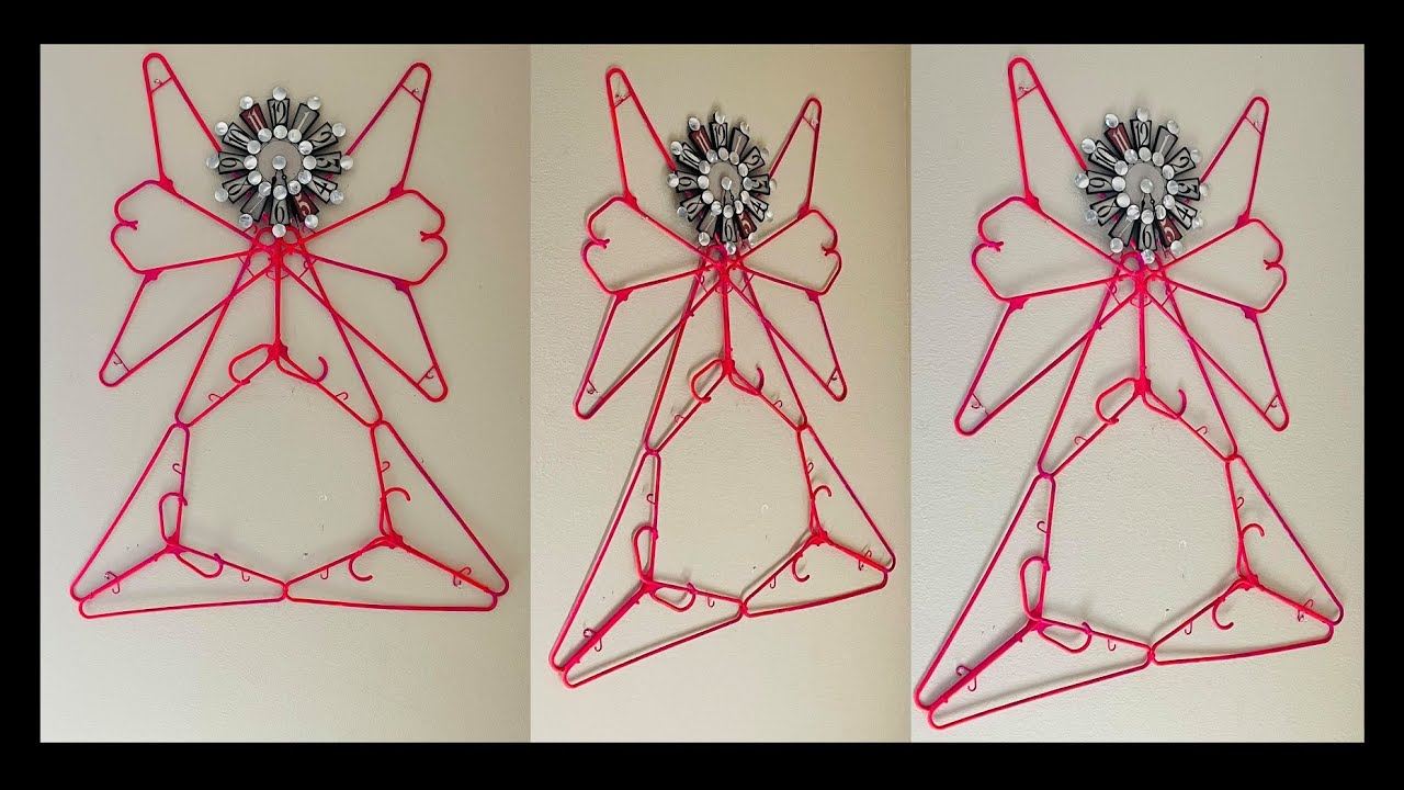 DIY: Clock Angel made of Hangers Outdoor/Indoor Wall Decor {MadeByFate} #567