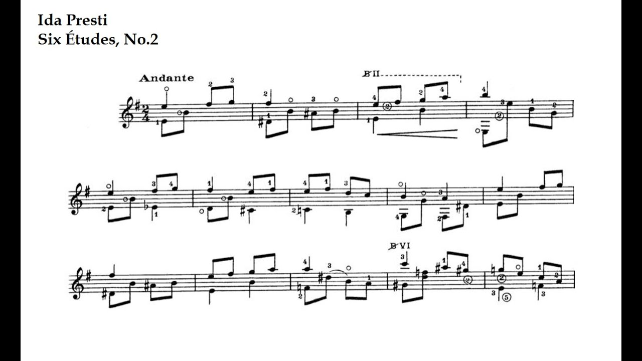 Ida Presti. Six Études, Étude II
