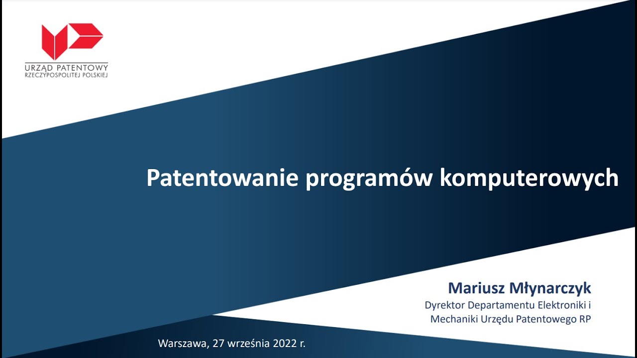 Patentowanie program&oacute;w komputerowych - Mariusz Młynarczyk