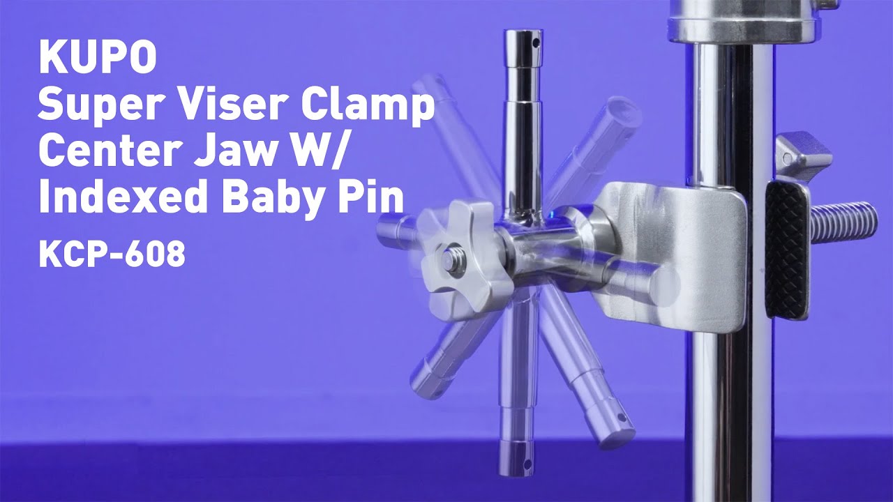 KUPO Super Viser Clamp Center Jaw W/ Indexed Baby Pin (KCP-608)