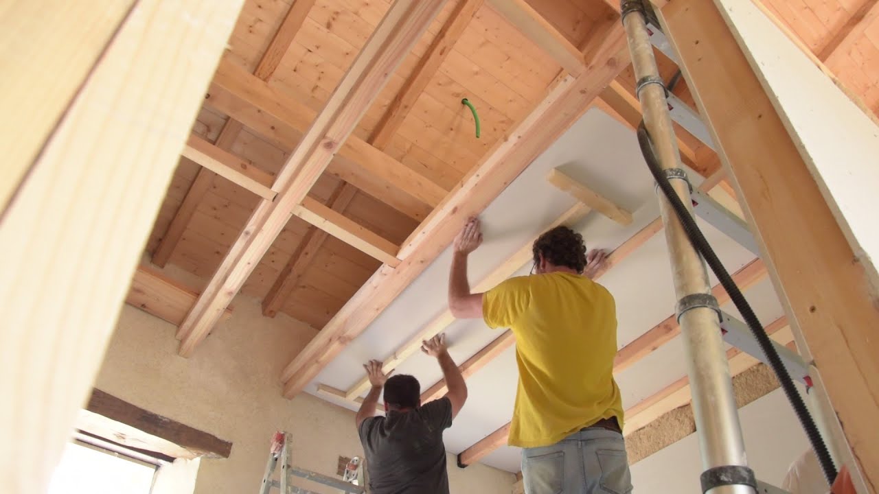 #50 Very satisfying changes! Installing Fermacell ceilings and hemp insulation