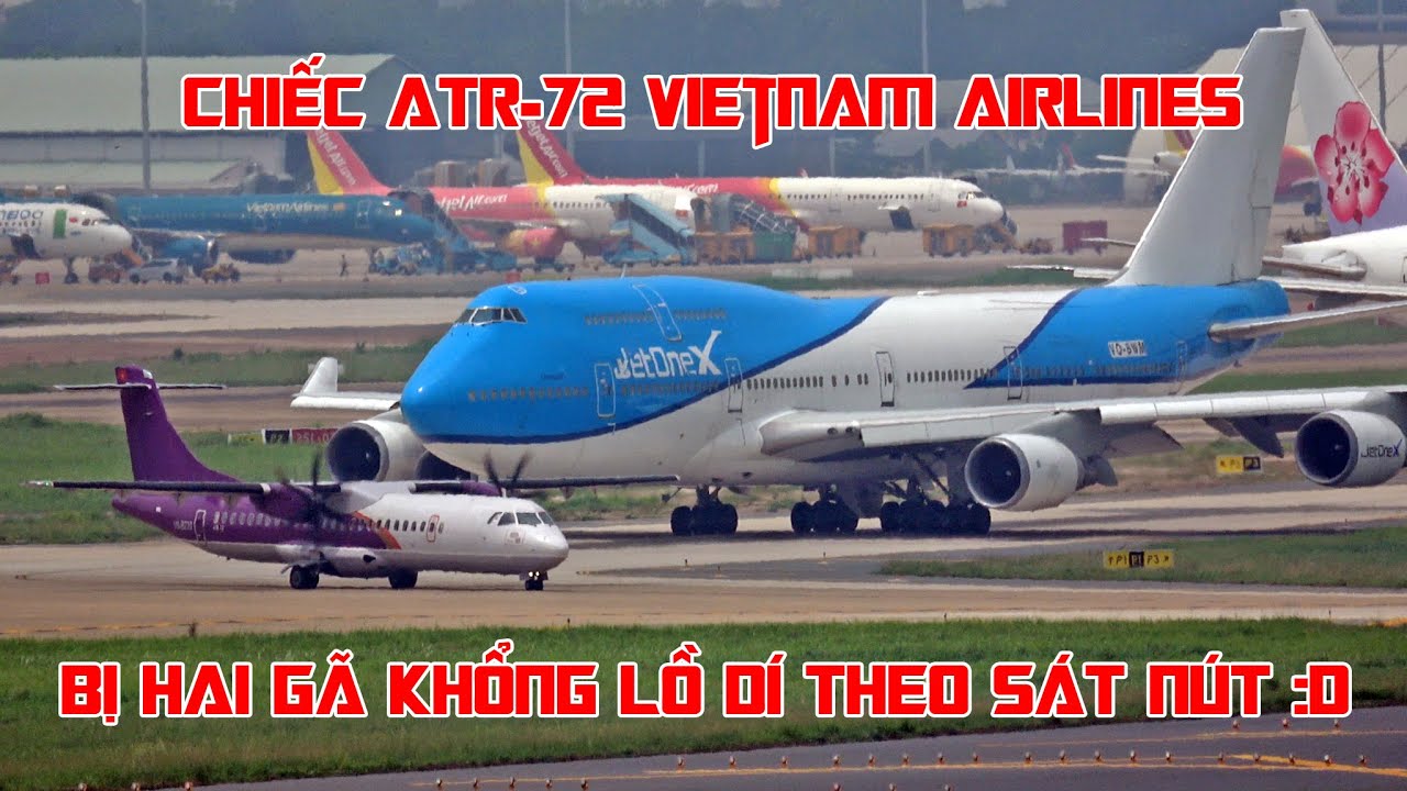 BOEING 747 vs. ATR72 - GET OUT OF MY WAY (4K)