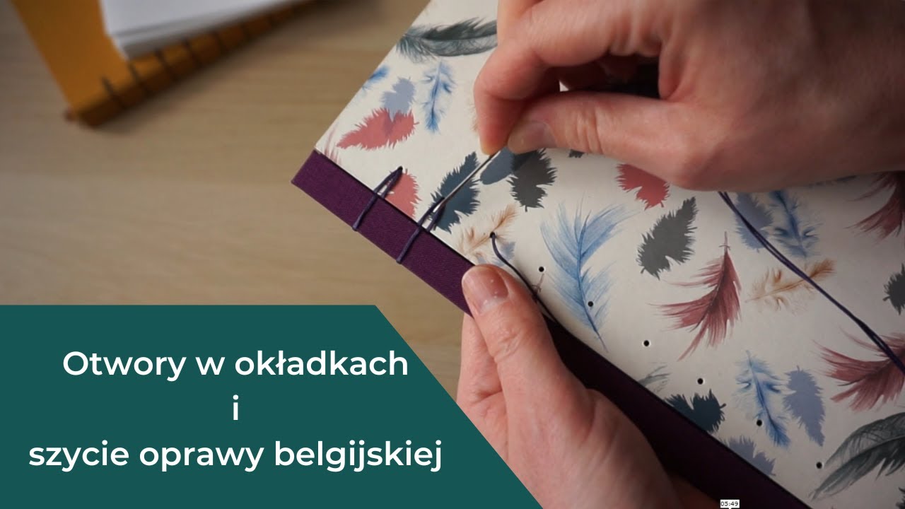 Czym wykonuję otwory w okładce? Jak zszyć okładki do oprawy belgijskiej.