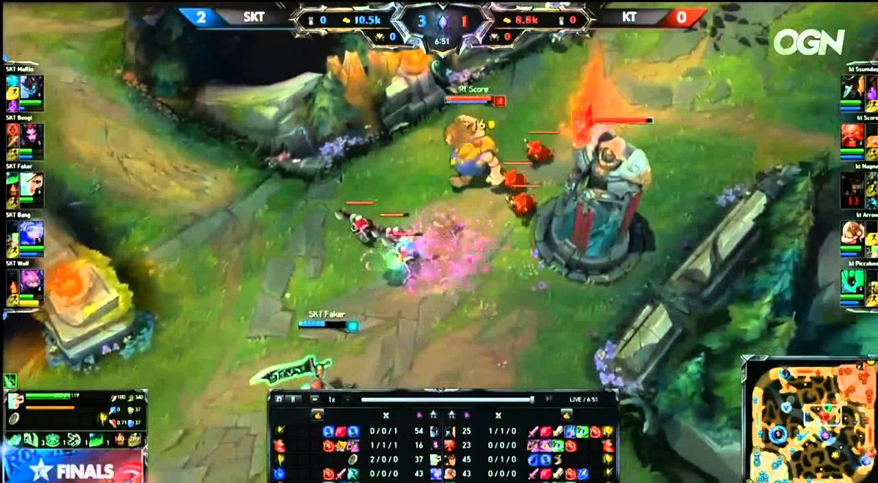 SKT Faker Dodge Cassiopeia (KT Nagne) ult Amazing Reflex