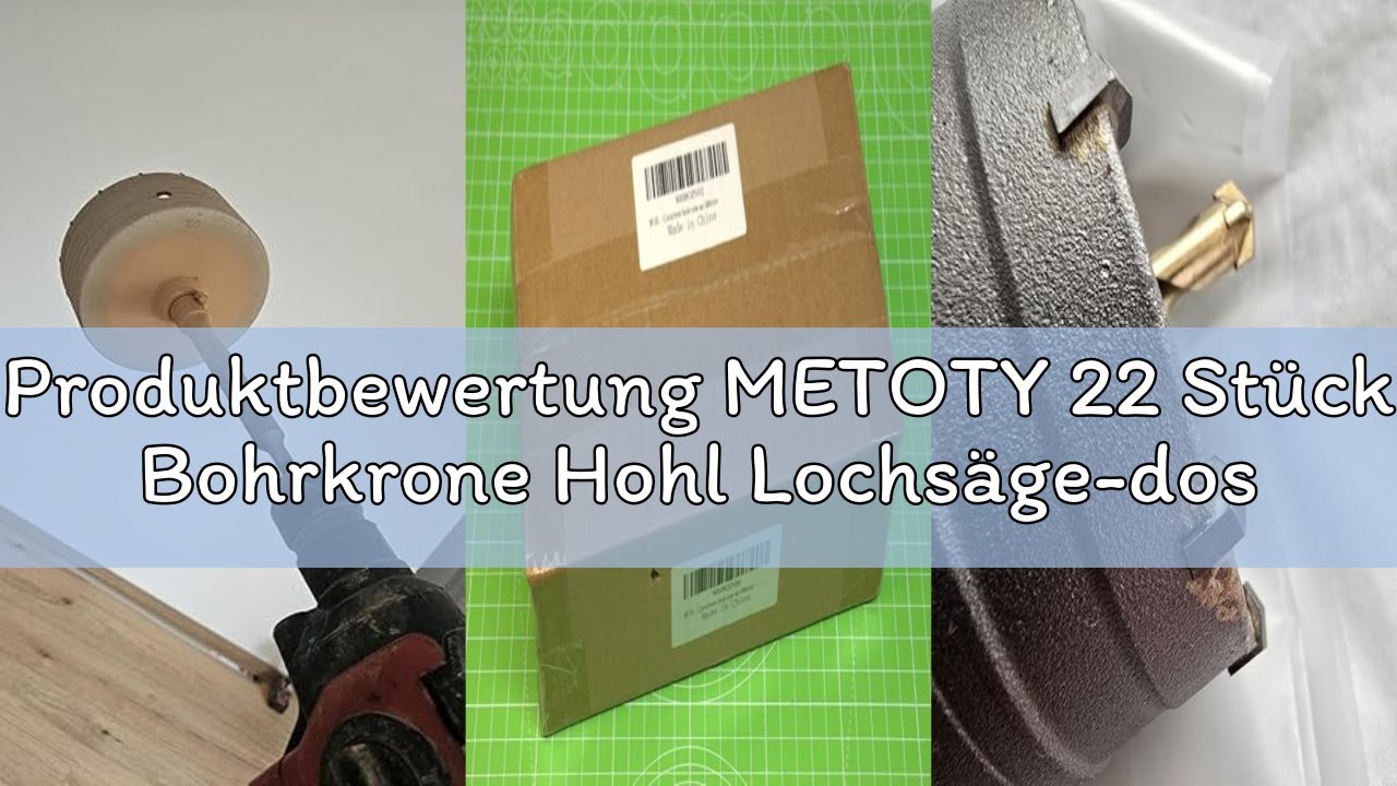 Produktbewertung METOTY 22 Stück Bohrkrone Hohl Lochsäge-dosenbohrer set，30/40/50/68/82/100/110mm mi